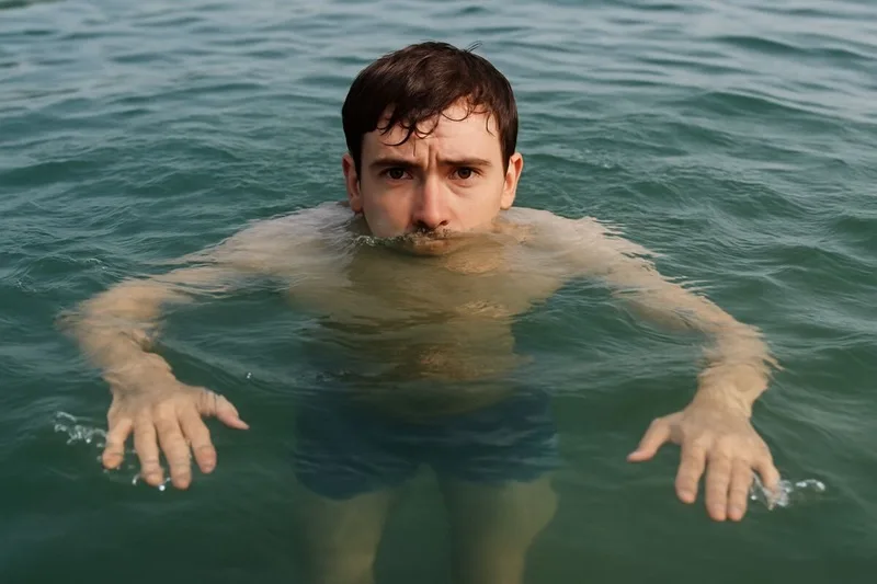 Thực hành bài tập thở hít bằng miệng và thở ra bằng mũi dưới nước.