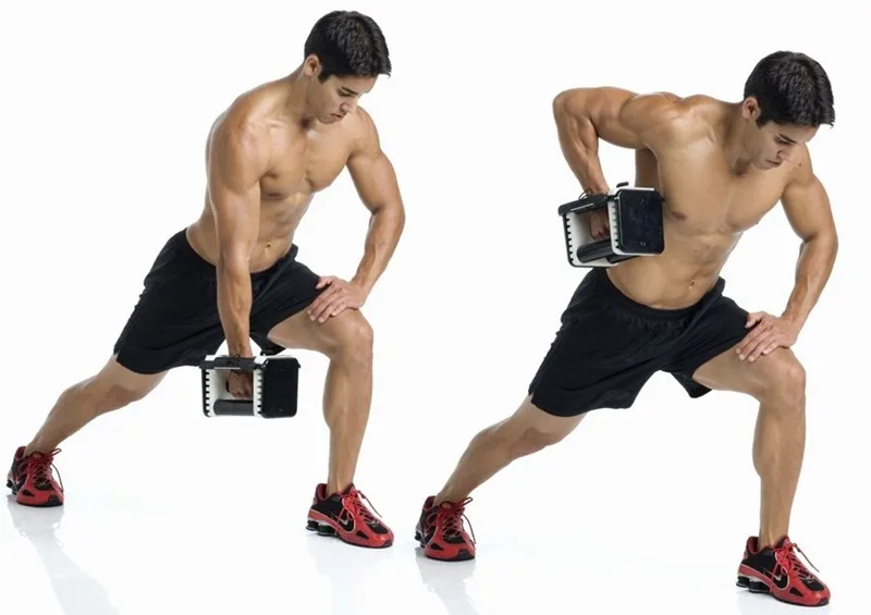 One-arm dumbbell row giúp tăng sức mạnh và độ dày cơ lưng.